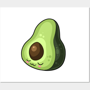 Kawaii Avocado vegetable Posters and Art